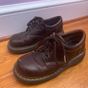 Dr Martens Brown Leather Oxford 90’s Chunky Y2k US Sz Womens 8